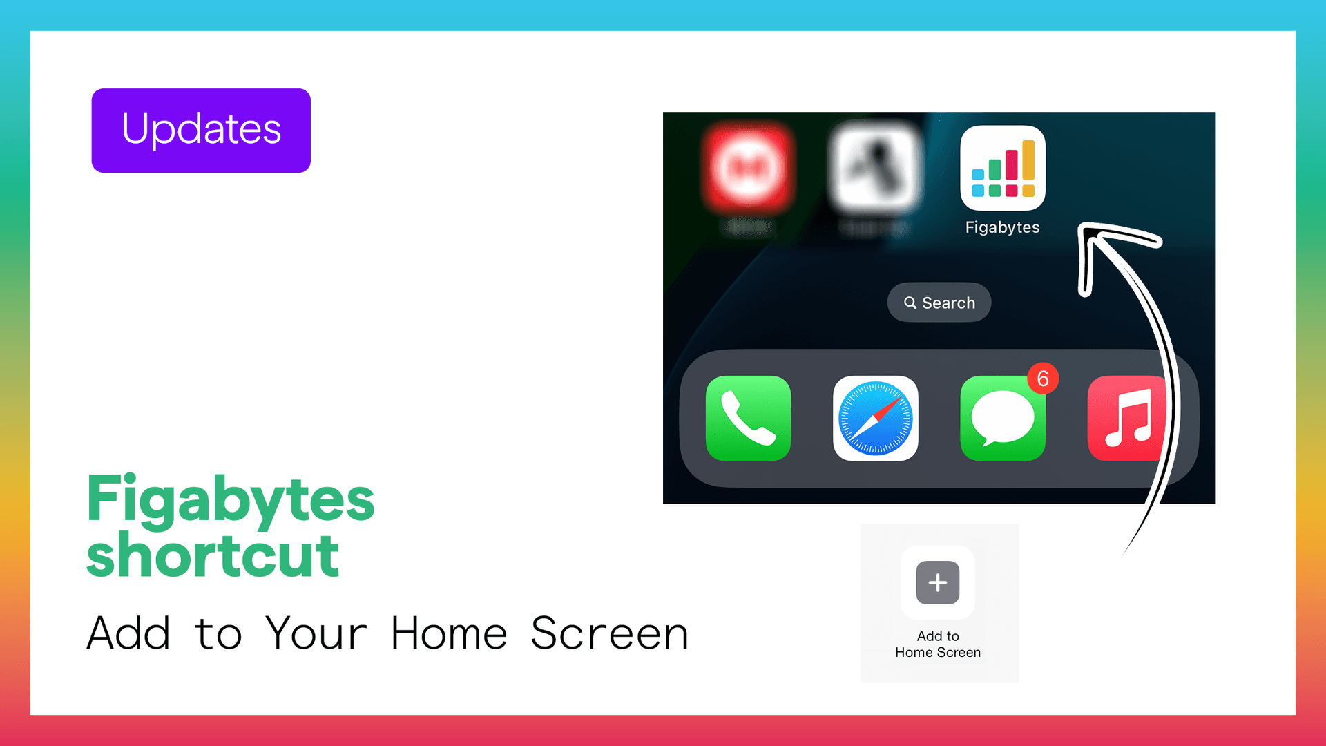 Add Figabytes to iPhone Home Screen Add Figabytes to iPhone Home Screen